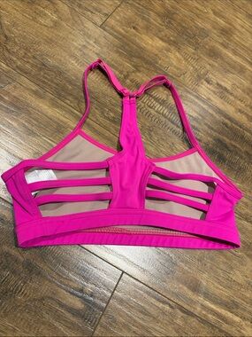 balera Hot Pink Strappy Racerback crop Top/sports bra